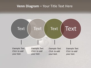 A White Paper Ring With The Letter B On It PowerPoint Template