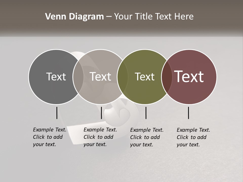 A White Paper Ring With The Letter B On It PowerPoint Template