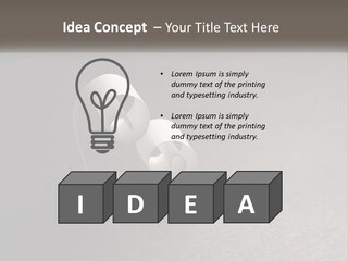 A White Paper Ring With The Letter B On It PowerPoint Template