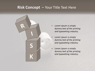 A White Paper Ring With The Letter B On It PowerPoint Template