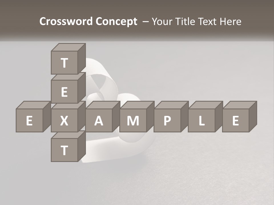 A White Paper Ring With The Letter B On It PowerPoint Template