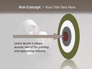 A White Paper Ring With The Letter B On It PowerPoint Template