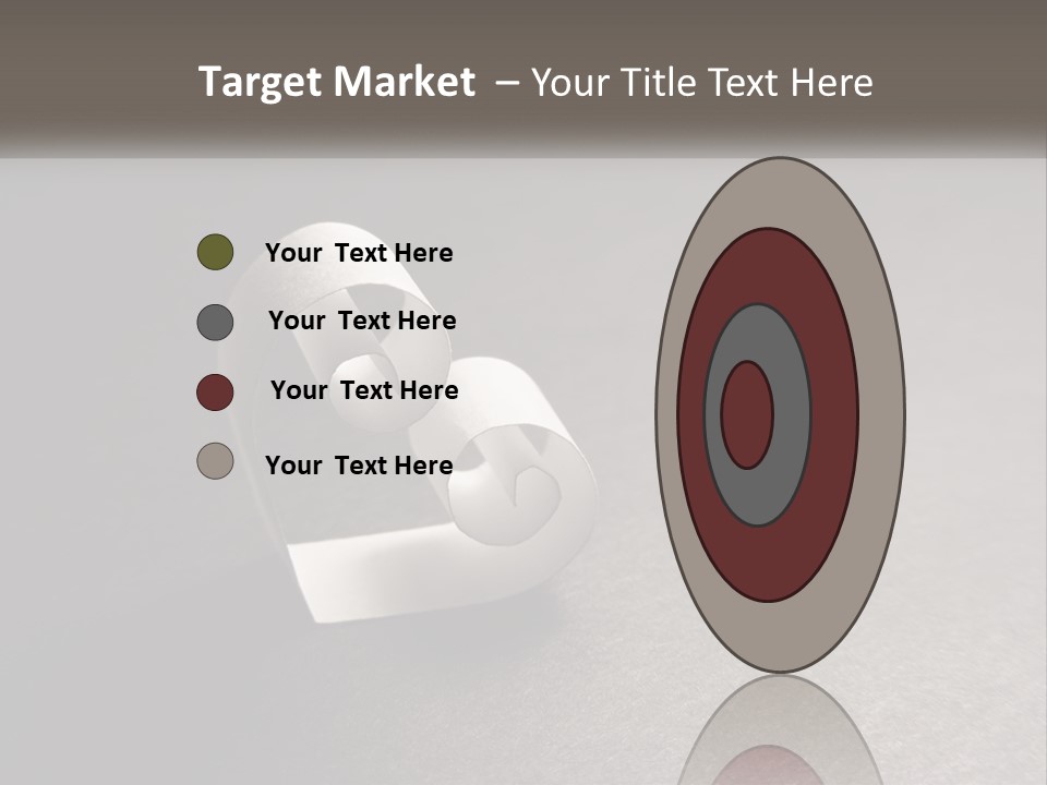 A White Paper Ring With The Letter B On It PowerPoint Template