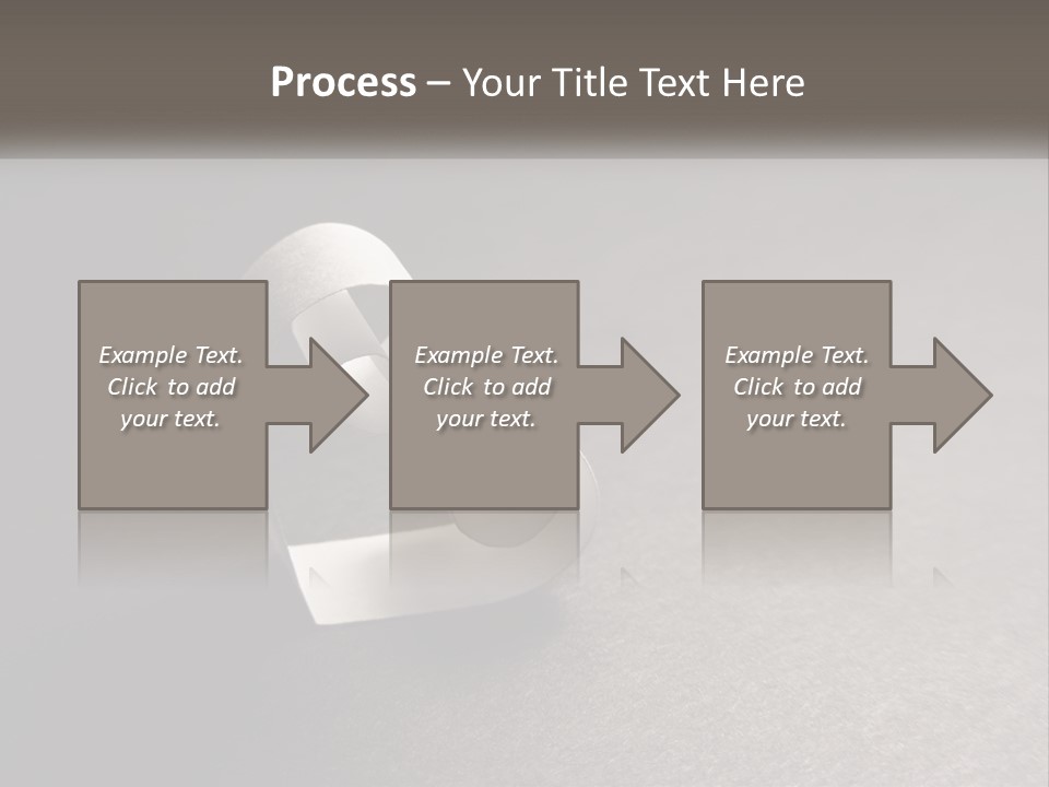 A White Paper Ring With The Letter B On It PowerPoint Template