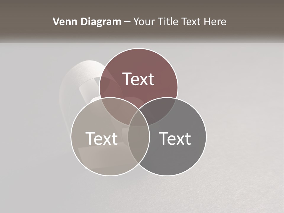 A White Paper Ring With The Letter B On It PowerPoint Template