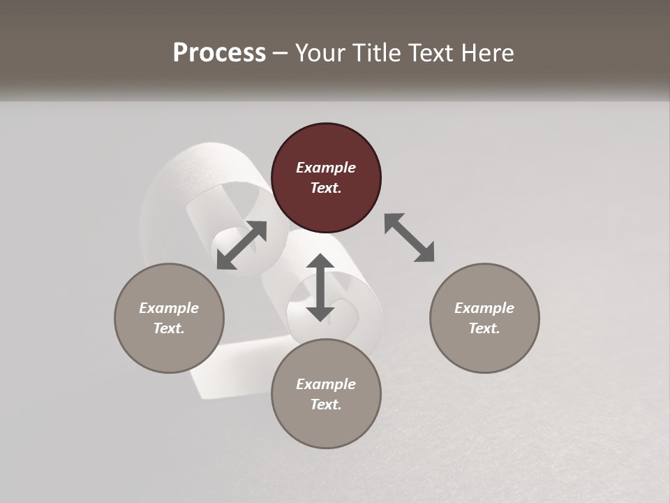 A White Paper Ring With The Letter B On It PowerPoint Template