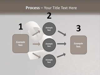 A White Paper Ring With The Letter B On It PowerPoint Template