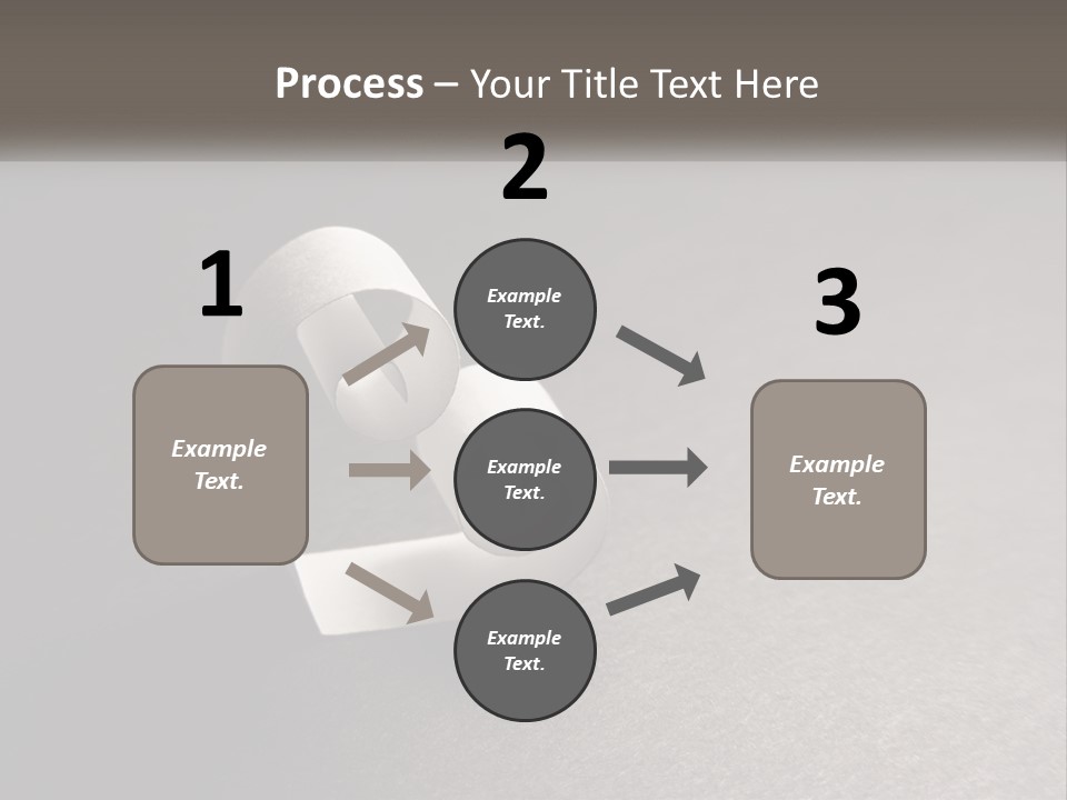 A White Paper Ring With The Letter B On It PowerPoint Template