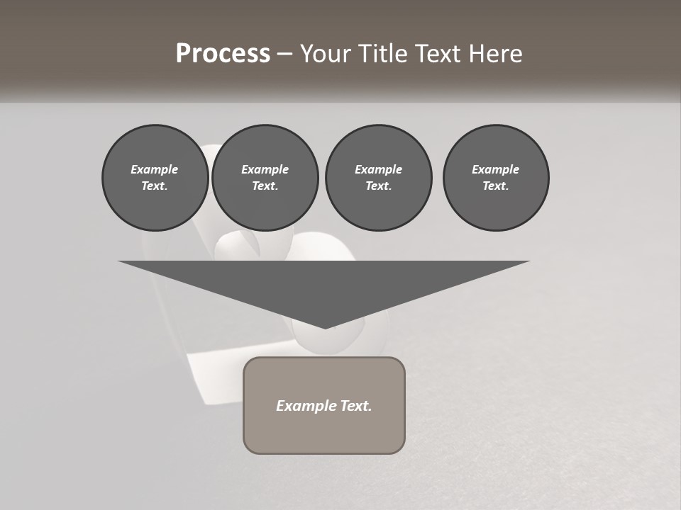 A White Paper Ring With The Letter B On It PowerPoint Template