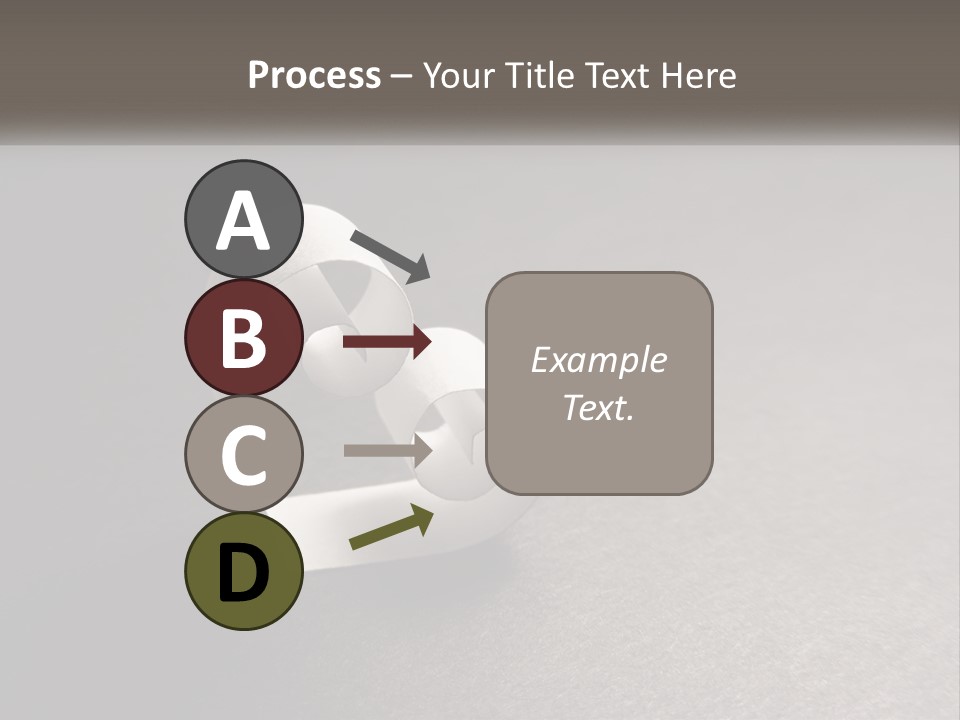 A White Paper Ring With The Letter B On It PowerPoint Template