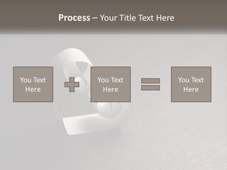 A White Paper Ring With The Letter B On It PowerPoint Template