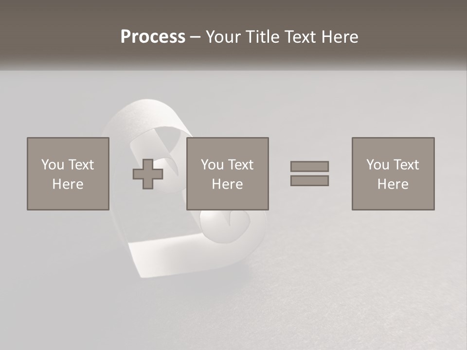 A White Paper Ring With The Letter B On It PowerPoint Template