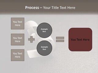 A White Paper Ring With The Letter B On It PowerPoint Template