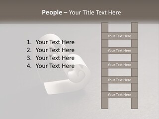 A White Paper Ring With The Letter B On It PowerPoint Template