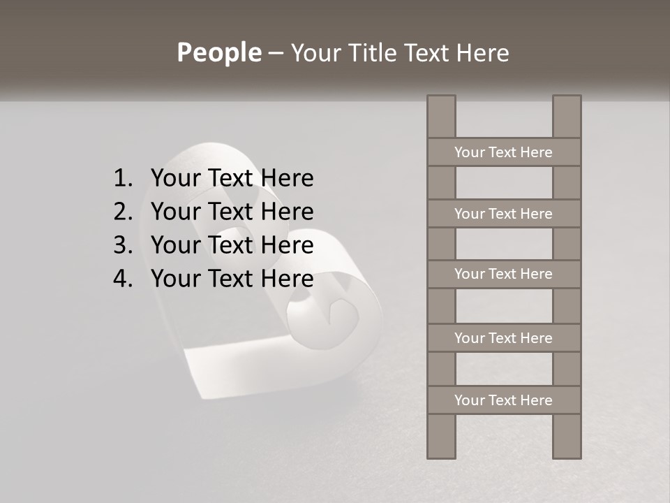 A White Paper Ring With The Letter B On It PowerPoint Template