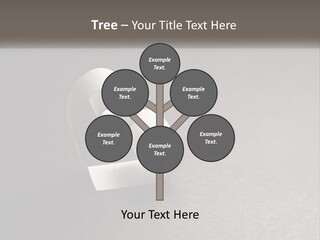 A White Paper Ring With The Letter B On It PowerPoint Template