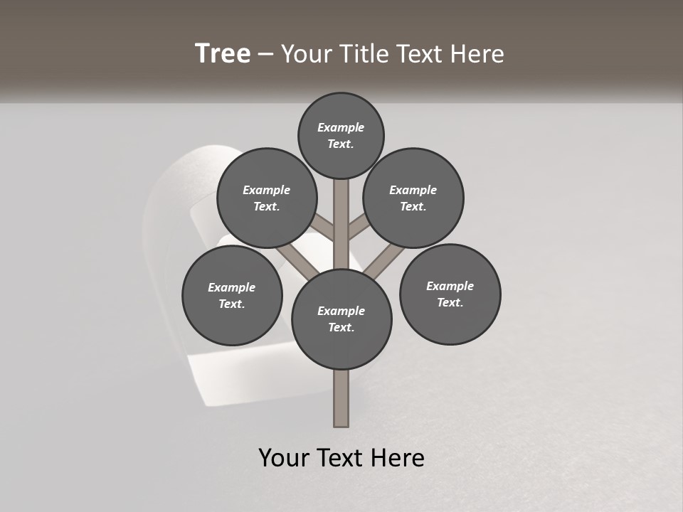 A White Paper Ring With The Letter B On It PowerPoint Template