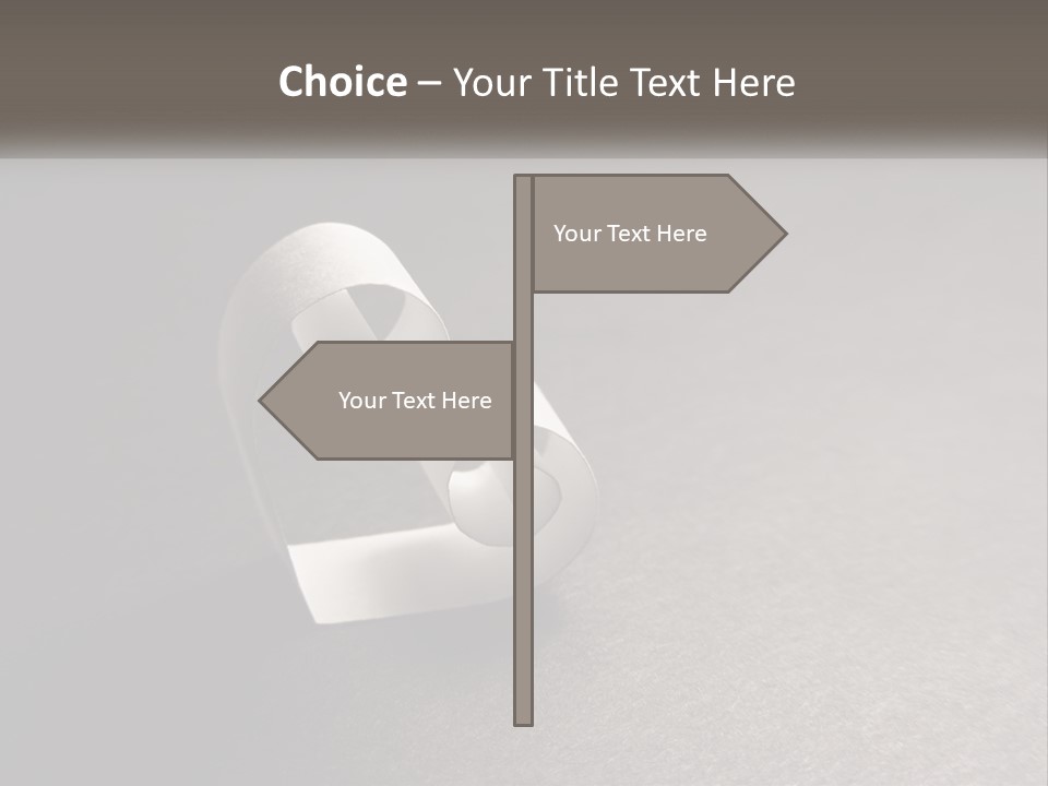 A White Paper Ring With The Letter B On It PowerPoint Template
