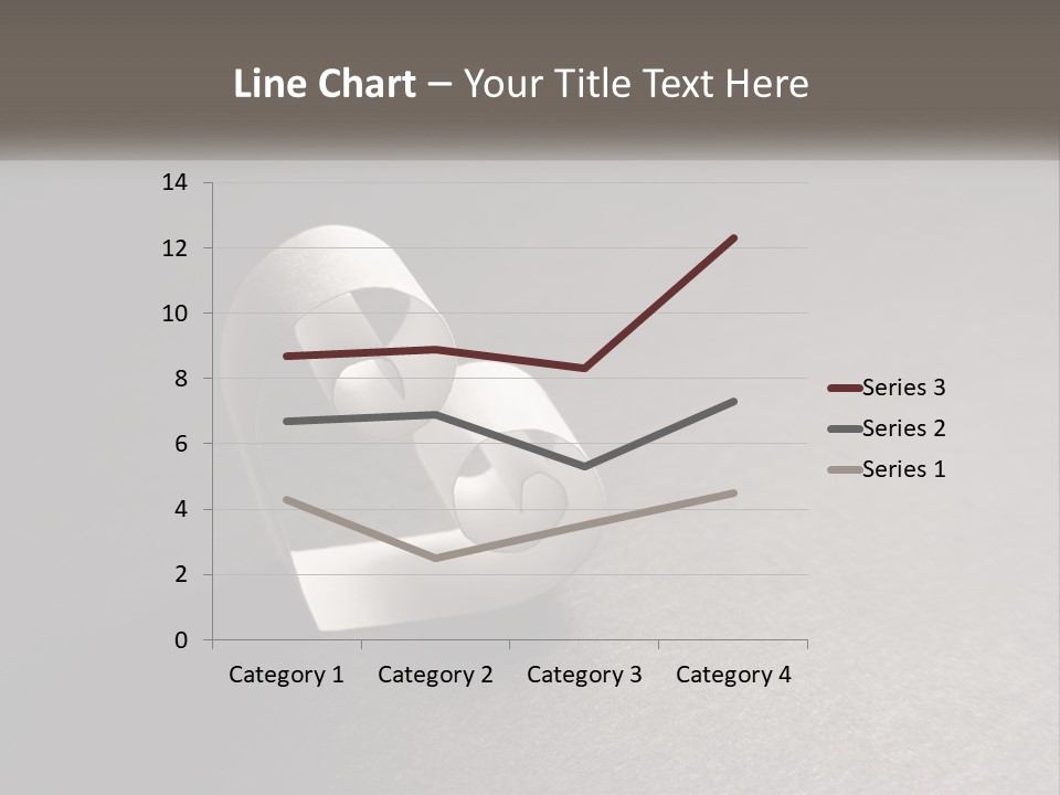 A White Paper Ring With The Letter B On It PowerPoint Template