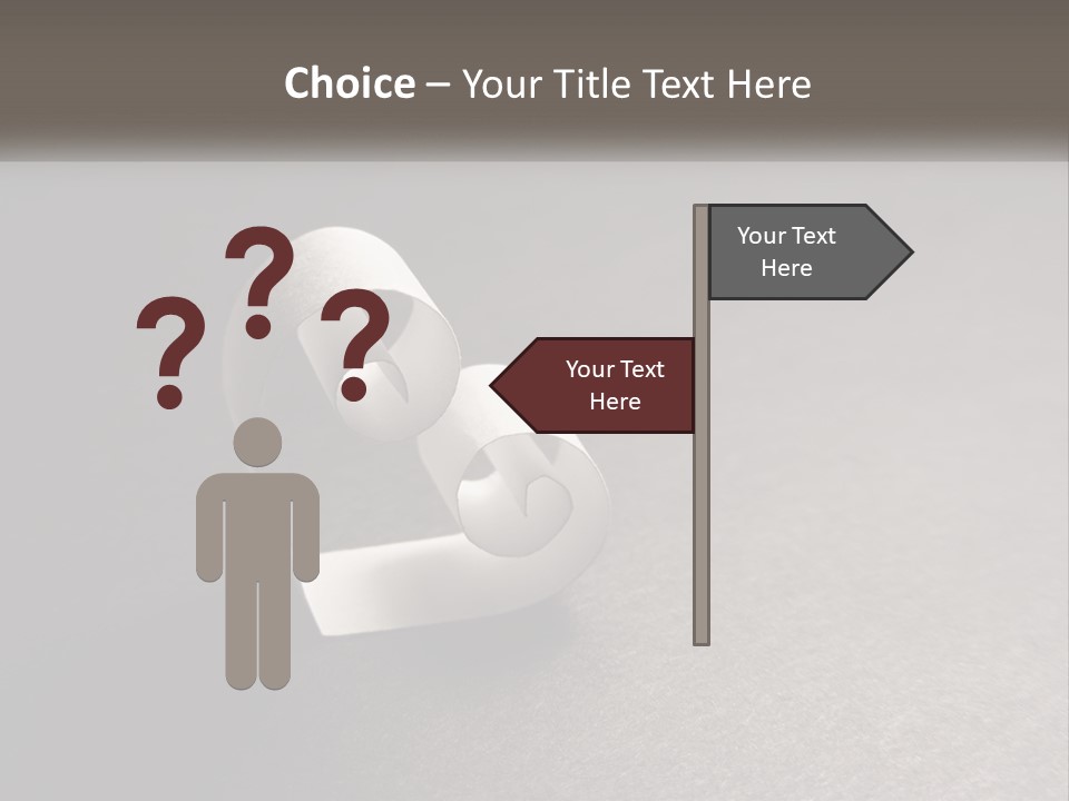 A White Paper Ring With The Letter B On It PowerPoint Template