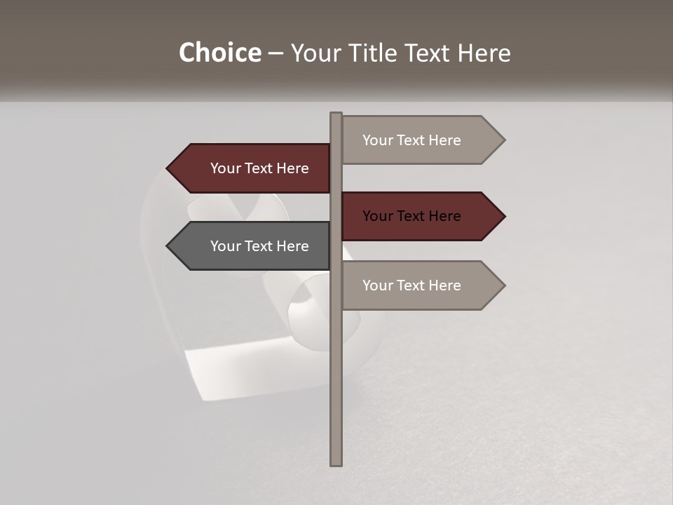 A White Paper Ring With The Letter B On It PowerPoint Template