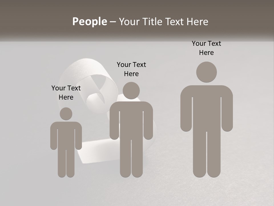 A White Paper Ring With The Letter B On It PowerPoint Template