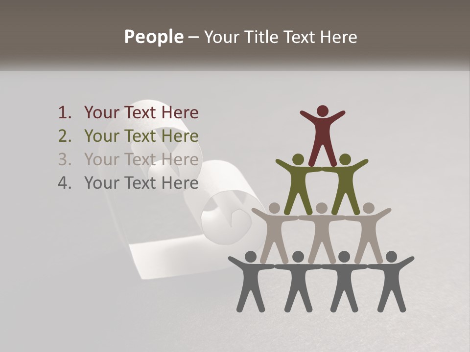 A White Paper Ring With The Letter B On It PowerPoint Template