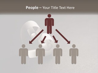 A White Paper Ring With The Letter B On It PowerPoint Template
