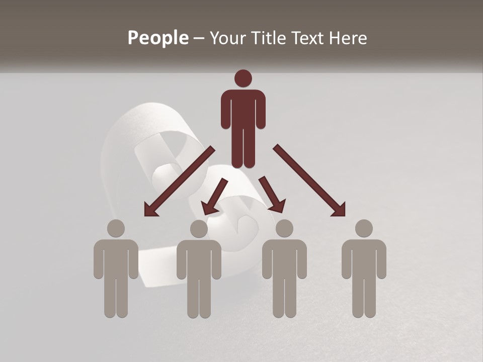 A White Paper Ring With The Letter B On It PowerPoint Template