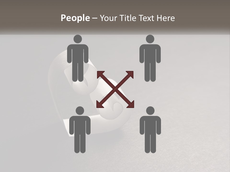A White Paper Ring With The Letter B On It PowerPoint Template