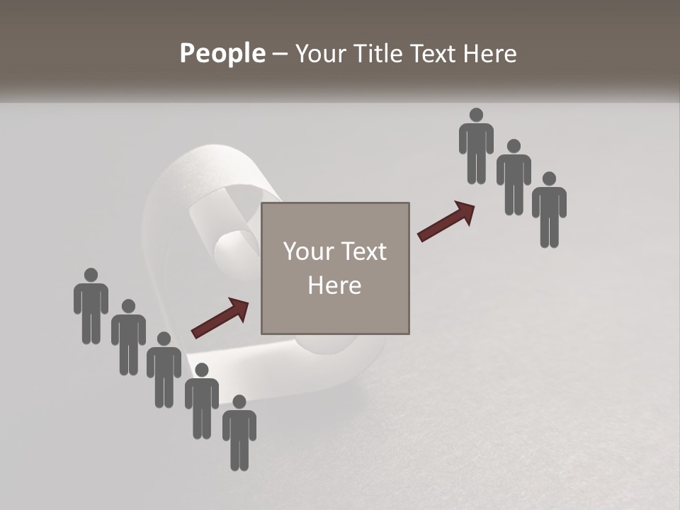 A White Paper Ring With The Letter B On It PowerPoint Template