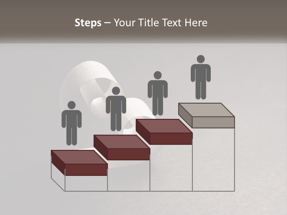 A White Paper Ring With The Letter B On It PowerPoint Template