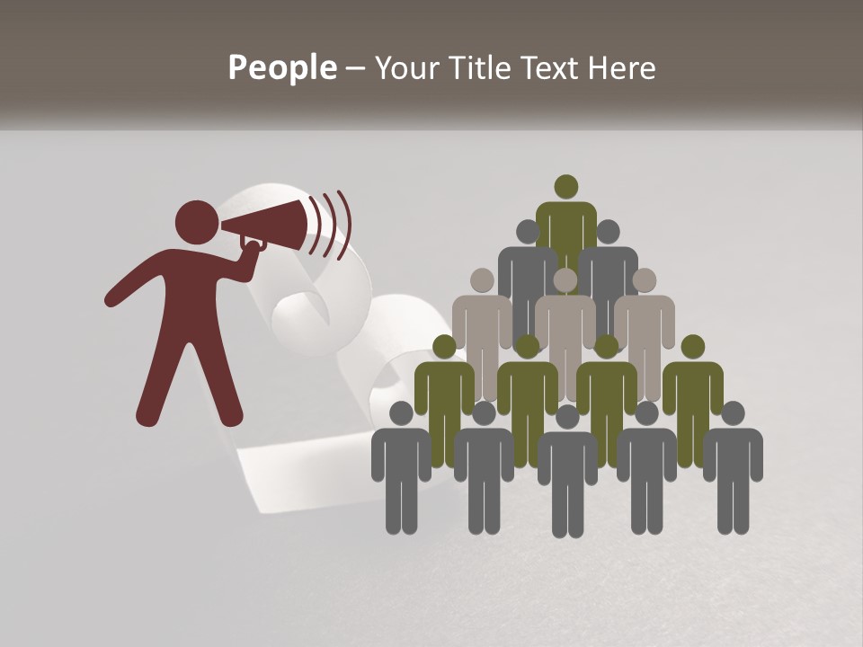 A White Paper Ring With The Letter B On It PowerPoint Template