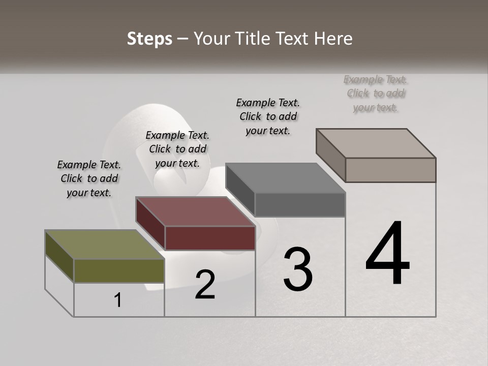 A White Paper Ring With The Letter B On It PowerPoint Template