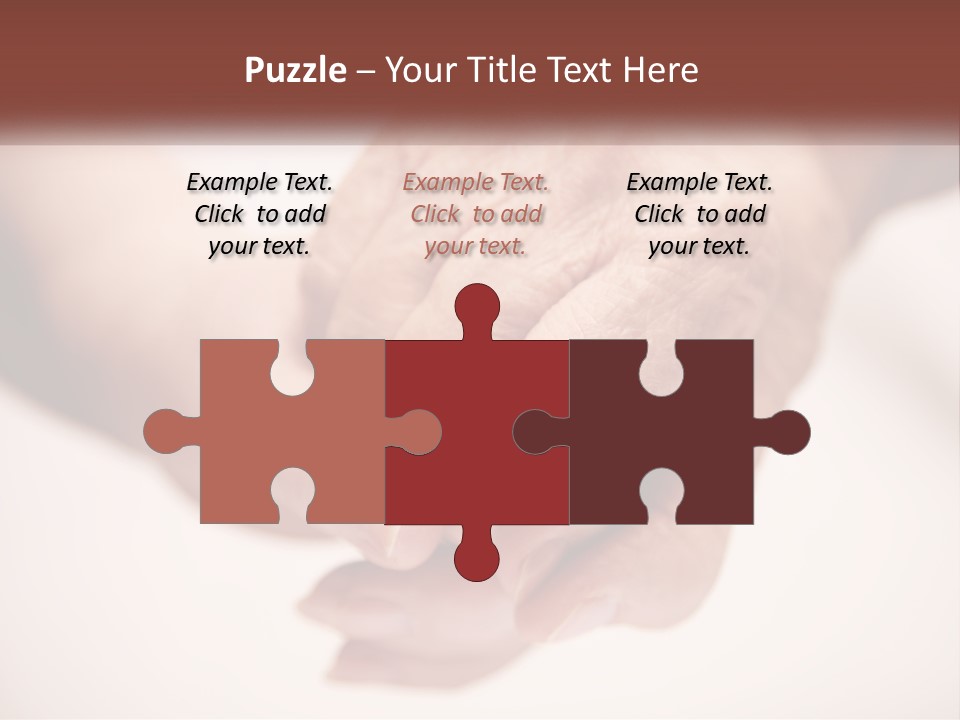 An Elderly Person Holding The Hand Of A Younger Person PowerPoint Template