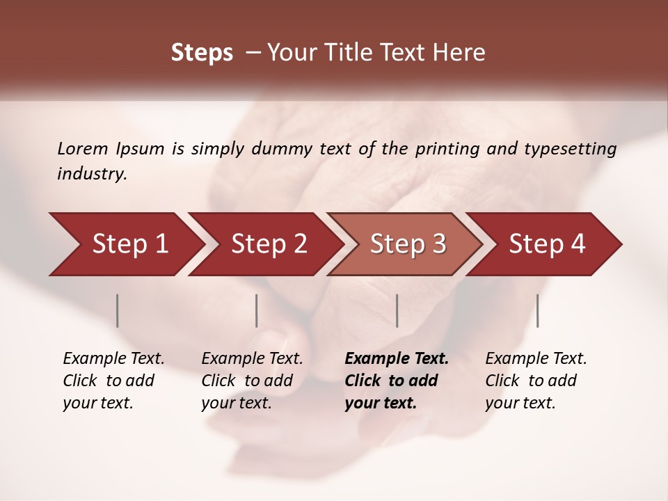 An Elderly Person Holding The Hand Of A Younger Person PowerPoint Template