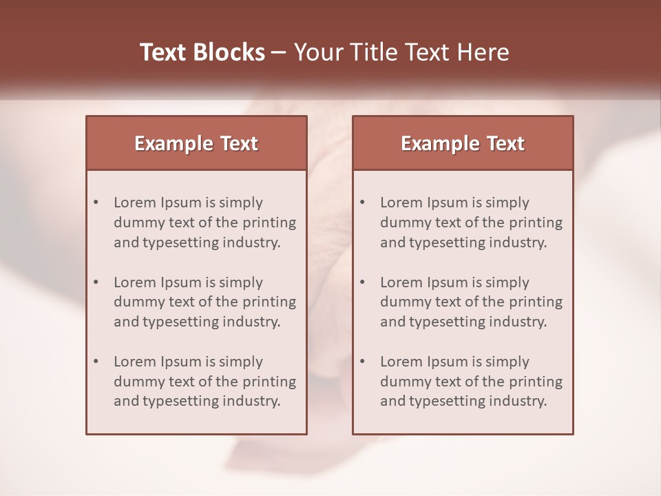 An Elderly Person Holding The Hand Of A Younger Person PowerPoint Template