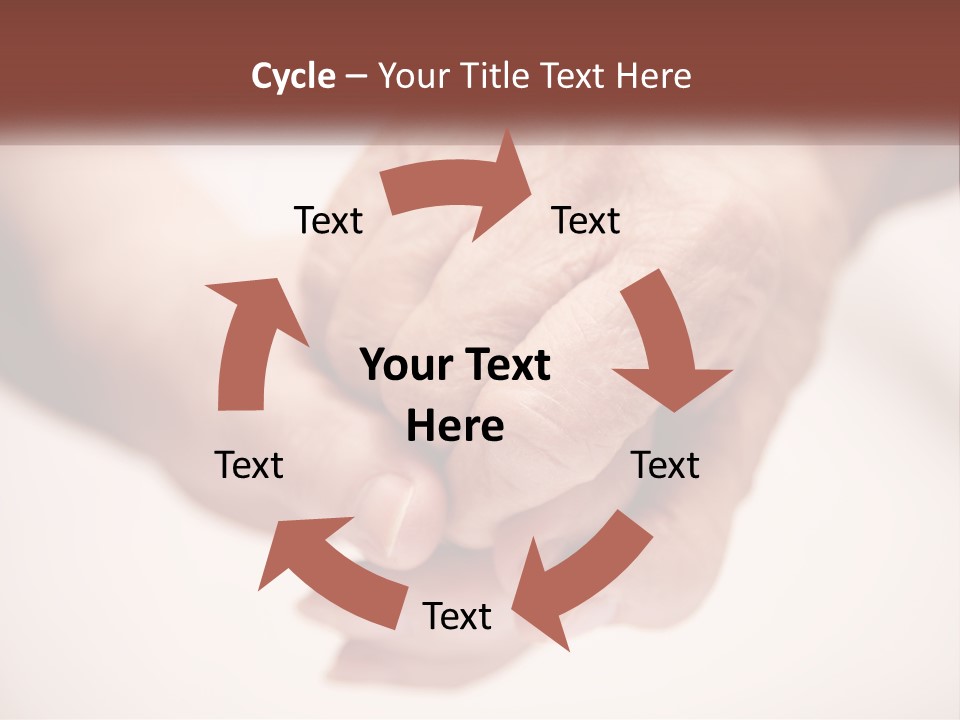 An Elderly Person Holding The Hand Of A Younger Person PowerPoint Template