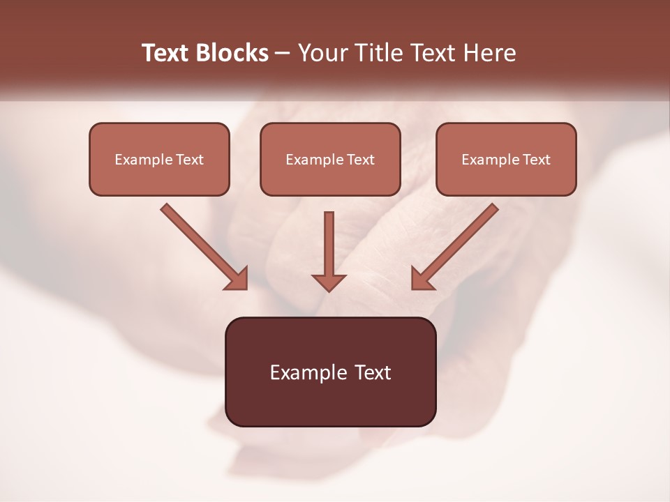 An Elderly Person Holding The Hand Of A Younger Person PowerPoint Template