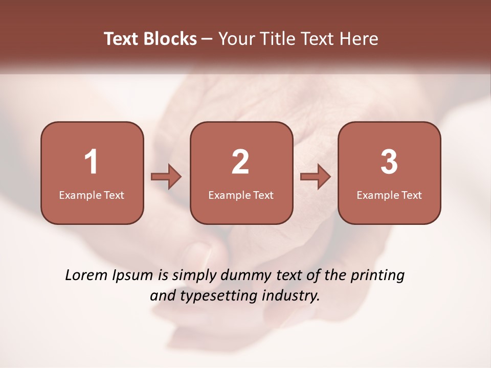 An Elderly Person Holding The Hand Of A Younger Person PowerPoint Template