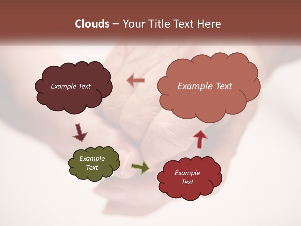 An Elderly Person Holding The Hand Of A Younger Person PowerPoint Template