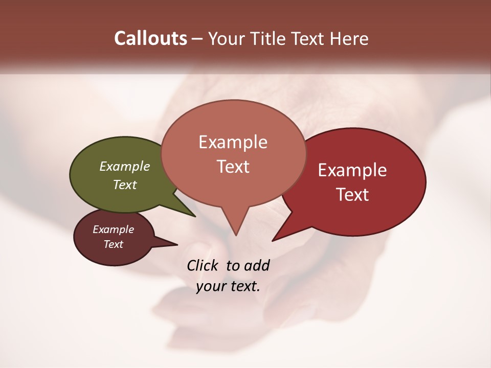 An Elderly Person Holding The Hand Of A Younger Person PowerPoint Template