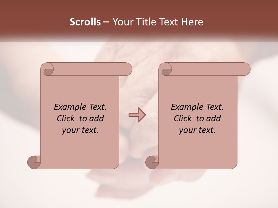 An Elderly Person Holding The Hand Of A Younger Person PowerPoint Template