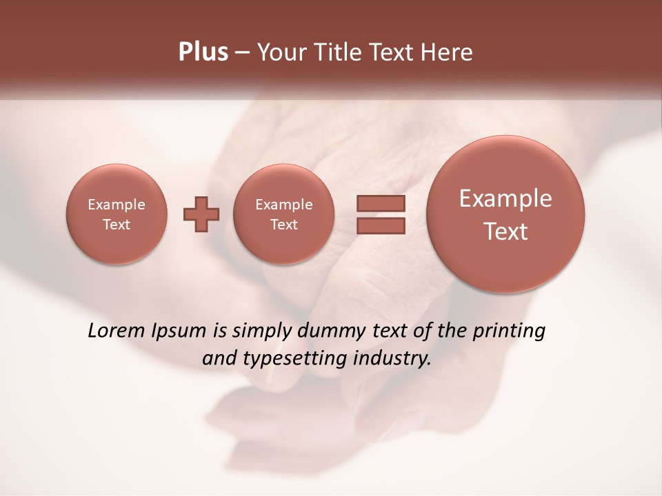 An Elderly Person Holding The Hand Of A Younger Person PowerPoint Template