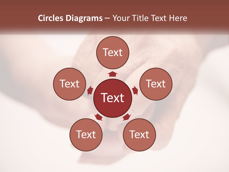 An Elderly Person Holding The Hand Of A Younger Person PowerPoint Template