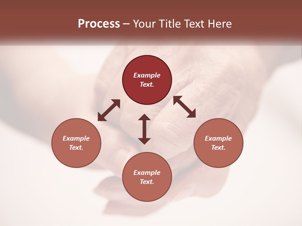 An Elderly Person Holding The Hand Of A Younger Person PowerPoint Template