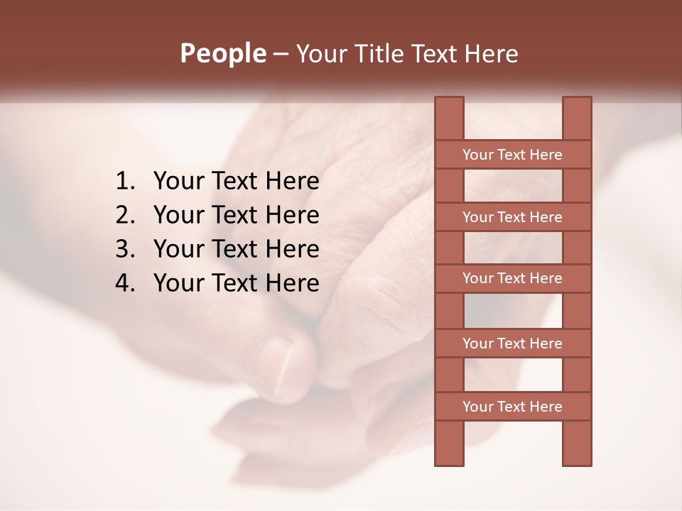 An Elderly Person Holding The Hand Of A Younger Person PowerPoint Template