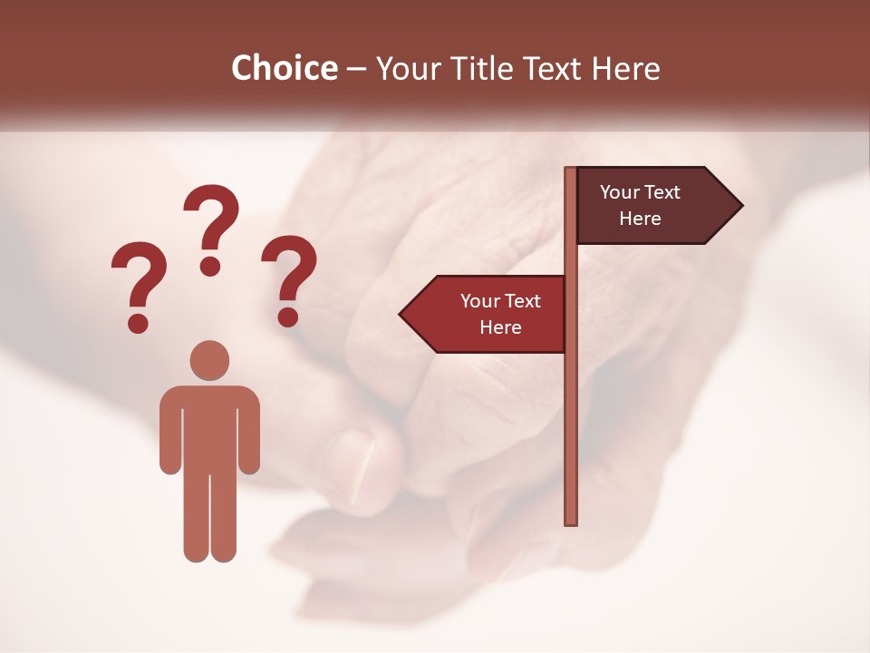 An Elderly Person Holding The Hand Of A Younger Person PowerPoint Template