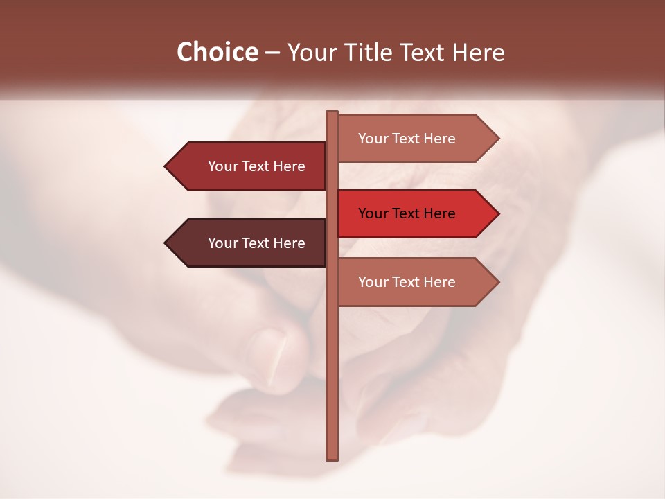 An Elderly Person Holding The Hand Of A Younger Person PowerPoint Template