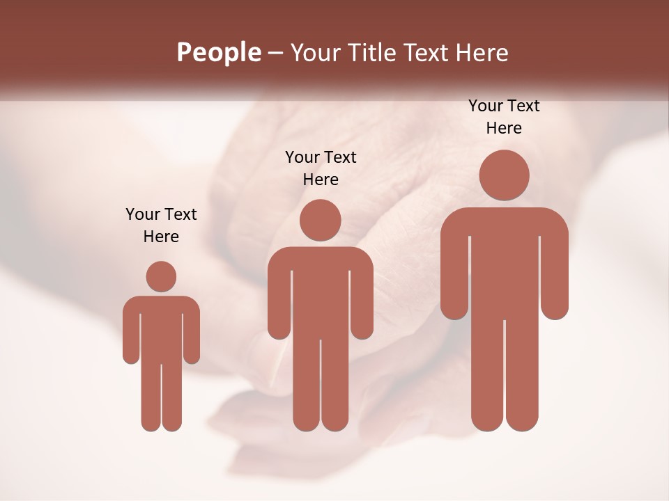 An Elderly Person Holding The Hand Of A Younger Person PowerPoint Template